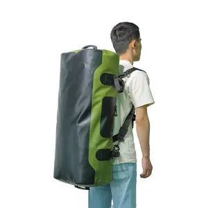 Dry Duffel Backpack Große wasserdichte Dry Sack Heavy Duty Duffle Bag mit Rucksack gurten zum Kajakfahren, Rafting