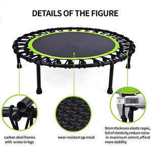 Mini <span class=keywords><strong>trampoline</strong></span> pliable pour la remise en forme, utilisation à domicile, exercice, saut, sport, matériau PP durable pour les enfants - Product Image 3