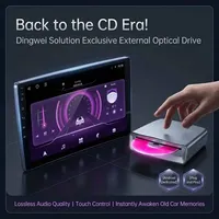 Autoradio Android Multimédia USB Externe pour Lecteur CD, Boîtier Plug & Play, Contrôle Tactile, Vidéo HD, Musique, Tableau de Bord