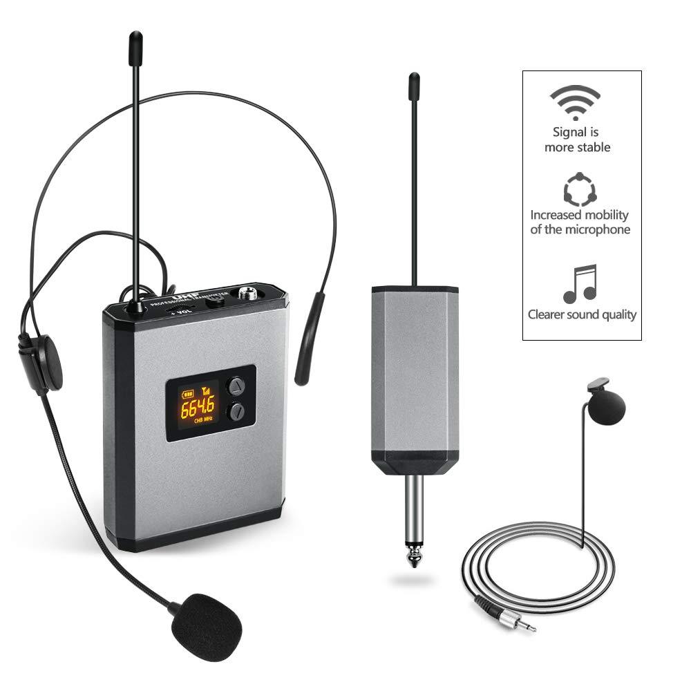 Micro Casque sans fil Cravate cravate Micro avec Émetteur de poche Pour Les Spectacles Mariages Formation Discours