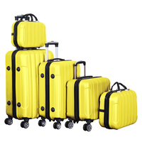 Valise à roulettes moderne légère sur mesure, fabrication professionnelle chinoise, ensemble de bagages ABS 4 roulettes pivotantes