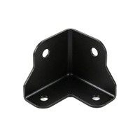 Black Flight pour protection d'angle, support d'angle à trois voies usiné CNC, raccord de quincaillerie pour boîte à outils, finition polie, emballage carton