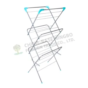 Clothes Expandable Racks For Towel 3 Tier Concertina Clothes Airer Racks Hanger For Clothing Metal Steel Racks