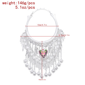 <span class=keywords><strong>Collana</strong></span> Choker Sportiva in Rame con Decorazioni Etniche Miao Dong per Donne, Gioiello da Palcoscenico per Festival e Spettacoli - Product Image 2