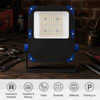 Reflector LED de Alta Luminosidad de 50W IP65 de Aluminio, 6500K Blanco Cálido, 7500lm, Ligero, para Jardín, Paisajismo, Estadio, OUTLUX E049
