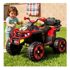 Auto Eléctrico para Niños de 2 a 4 Años con Reproductor MP3 y USB, Encendido con un Botón, 4 Ruedas, Base Roja Resistente - Product Image 1