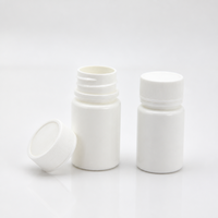 Flacon à pilules en plastique blanc HDPE certifié GMP, 20 CC, flacon vide pour comprimés et capsules, emballage pharmaceutique avec logo personnalisé