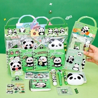 Niedliches Panda-Schreibwarenset Cartoon-Plüschtier Stift Bleistift Radiergummi Notizbücher Geschenkset für Schüler Lehrer