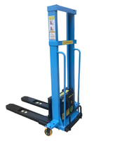 Équipement de manutention de marchandises de 1 tonne, transpalette autoportant, transpalette électrique, chariot élévateur embarqué pour une utilisation facile