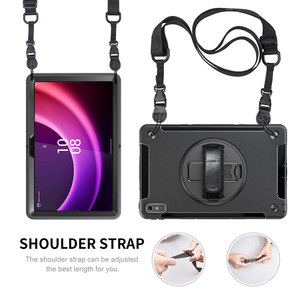 Étui robuste pour <span class=keywords><strong>tablette</strong></span> <span class=keywords><strong>Lenovo</strong></span> <span class=keywords><strong>P11</strong></span> Gen2 11 pouces TB350 avec support rotatif à 360°, absorption des chocs en TPU + PC et sangle d'épaule - Product Image 4