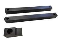 Support de collier en aluminium noir usiné CNC, bloc de montage sur banc personnalisé, bras en aluminium anodisé