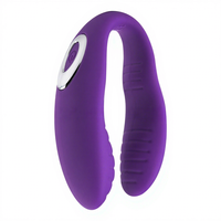 Masturbateur en forme de U, masseur vibrant en caoutchouc entièrement recouvert, vibrateur de résonance pour couple adulte