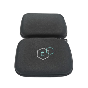Iso Bsci Print Black Zipper Waterproof Ltgem Eva Hard <strong>Earphone</strong> airpod case <strong>Bag</strong> 150x95x40mm with Custom logo - Product Image 1