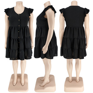 <span class=keywords><strong>Abbigliamento</strong></span> <span class=keywords><strong>donna</strong></span> all'ingrosso Boutique nuovo arrivo <span class=keywords><strong>abbigliamento</strong></span> <span class=keywords><strong>donna</strong></span> <span class=keywords><strong>taglie</strong></span> forti ghiaccio seta stropicciata palla materiale Swing abito altalena - Product Image 2