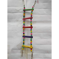 Jouets pour oiseaux et perroquets Tpet : échelles, perchoirs amusants, balançoires d'entraînement, hamacs suspendus pour oiseaux, pont arc-en-ciel en bois et métal, écologiques