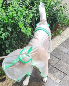 Manteau de pluie <span class=keywords><strong>pour</strong></span> chien S-7XL, mignon, petit modèle, quatre pattes, <span class=keywords><strong>imperméable</strong></span>, écologique, en polyester, avec poignée de traction, couleur unie, toutes saisons - Product Image 6