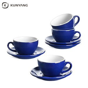 Tasse en céramique moderne nordique glaçure brillante de haute qualité avec soucoupe thé et expresso café lait tasses en céramique - Product Image 3