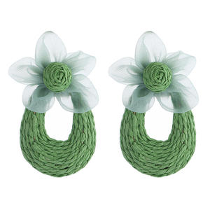 ต่างหูรูปต้นปาล์มทำมือดีไซน์สร้างสรรค์ใหม่สำหรับฤดูใบไม้ผลิสี2025ต่างหูรูปดอกไม้น่ารักหวานๆสไตล์วันหยุด - Product Image 6