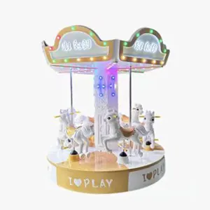 Merry Go yuvarlak mekanik at binmek Moteur Deluxe salıncak atlıkarınca oyun alanı için