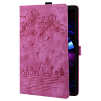 Étui portefeuille en cuir PU à motif floral de fleurs de cerisier pour tablette Xiaomi Redmi PAD SE 8.7 2024 K PAD 8.8 2025