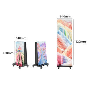 หน้าจอแสดงผล LED ดิจิทัลแบบพกพา P1.86 สำหรับโปสเตอร์  แผงควบคุมการโฆษณาอัจฉริยะ - Product Image 5