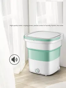 Draagbare Wasmachine Opvouwbaar Compact Doek Emmer Mini Wasmachine En Droger Wasmachine Met Spinner