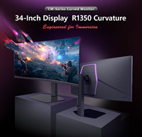 Monitor Curvo Ultrawide de 34 Pulgadas 21:9, 180Hz, VA, HDR, con Altavoces, 1ms de Respuesta, 99% SRGB, para Juegos de PC y Escritorio, Venta al Por Mayor, OEM, ODM