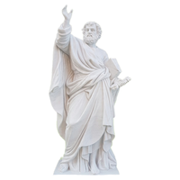 Église Religieuse Catholique Cadeau Personnalisé Taille Réelle Saint Pierre Statue En Marbre Blanc