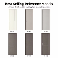 Porte intérieure en WPC imperméable sur mesure, porte moderne à panneau plat, livraison rapide, porte de maison pour appartement, hôtel, chambre