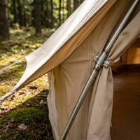 Tente de camping rapide à monter en tissu Oxford imperméable, monocouche, quatre saisons, 4m 5m 6m, avec sol en PVC et poteaux galvanisés