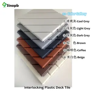 PB-319 Interlocking DIY Plastic Deck Tile Plastic Tile Plastic Floor