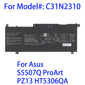 Batería de ordenador portátil de calidad C31N2310 para ASUS S5507Q <span class=keywords><strong>ProArt</strong></span> PZ13 HT5306QA 11,67 V 70WH batería de portátil - Product Image 2
