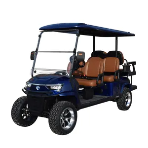 2024 New Design 72V Lithium Battery 6 Seaters Golf Cart Hunting Off Road Electric Street Legal Golf Buggy