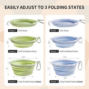 Vente en gros de bols pliables pour chiens en silicone TPE, portables, pliables, pour l'extérieur, pour les voyages - Product Image 6
