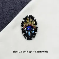 Patchs brodés 3D faits main en PVC perlé à coudre, motifs animaux (caméléon, oiseau), à pampilles, ou en forme de médaille, pour la décoration de vêtements, chaussures et sacs