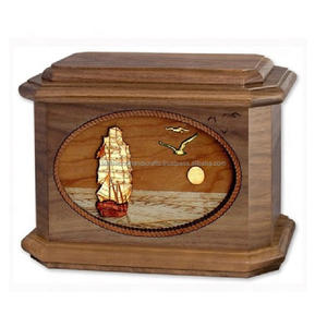 Artisanat en bois 2022 cendres, urnes de crémation et matériau en bois naturel indien pour les urnes d'enterrement d'adultes - Product Image 3