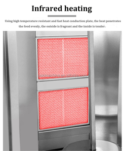 Machine à griller au gaz électrique automatique de petite taille, machine à faire des kebabs allemands, machine à griller des shawarmas turcs - Product Image 5
