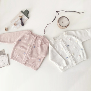 Sonbahar ve Kış Bebek Kız Çocuk Nakışlı Hırka Süveter Bebek Kız Çocuk Reglan Kol Ceket - Product Image 2