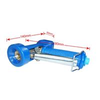 Pistolet d'arrosage haute pression industriel en laiton bleu avec embout en caoutchouc pour tuyau de jardin