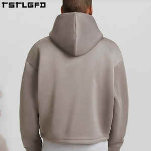 Sudadera de algodón 100% de gran tamaño de lujo, sudadera ecológica con capucha de peso pesado para hombres para invierno - Product Image 5