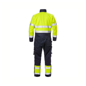 Overol de Seguridad Reflectante de Alta Visibilidad Naranja, Transpirable, Impermeable, de Algodón, para Hombre, con Tela Ignífuga - Product Image 4