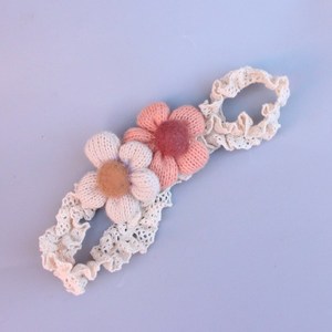 Knitted Wool Flower Baby <b>Lace</b> Headband Soft <b>Elastic</b> Newborn Girls Hair Accessory - Product Image 6