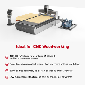 워드픽 오일리스 건식 로터리 베인 진공펌프 VD400 400m³/h 11kW 350mbar CNC 라우터용 - Product Image 5