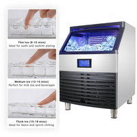 Machine à Glaçons Automatique Jingxin Commerciale 80kg 100kg 130kg 110v/220v Refroidissement par Air/Eau pour Glaçons Carrés