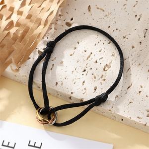 Yiwu Aceon Designer Bijoux Offre Spéciale Plaqué Or En Acier Inoxydable Noeud Ajuster Tri Couleur <span class=keywords><strong>Cercle</strong></span> Inter Noeud Charme Bracelet - Product Image 4