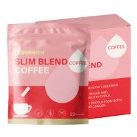 LIFEWORTH Étiquette personnalisée Herbal Acid Free Arabica Slimming Coffee Instant Drink pour perdre du poids