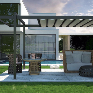 Qingying Haute Qualité 3x4 3x6 <span class=keywords><strong>4x3</strong></span> 5x3 5x4 6x4 6x6 Persienne Motorisée Gazebo Toit Électrique Bioclimatique Pergola Extérieure En Aluminium - Product Image 4