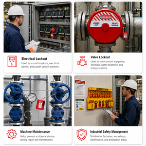 Stazione di Blocco e Etichettatura (Lockout Tagout) in PVC ad Alta Sicurezza, Resistente e Impermeabile, con <span class=keywords><strong>Serratura</strong></span> <span class=keywords><strong>a</strong></span> Combinazione, Capacità 10-20, Stazione LOTO di Sicurezza - Product Image 6