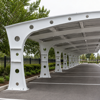 Système de montage solaire pour carport en aluminium étanche, structure de stationnement au sol pour panneaux photovoltaïques, système de fixation de panneaux solaires