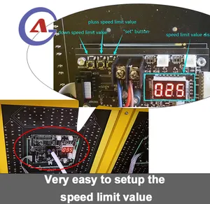 Indicatore di segnale limitato di velocità radar dinamico variabile di sicurezza segnale stradale di feedback del conducente con faccia sorridente